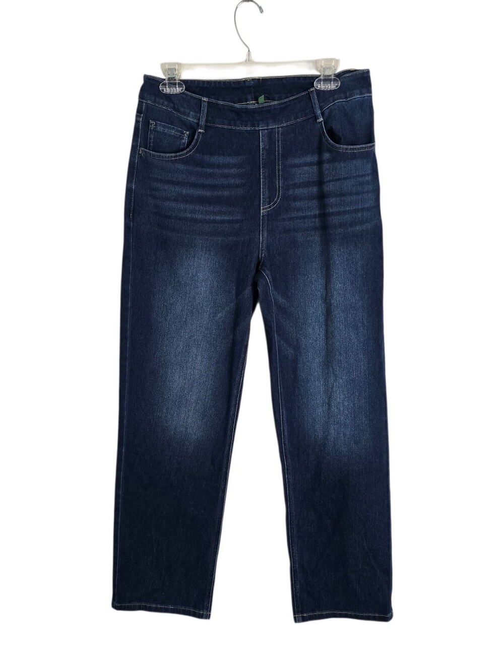 Halara Flex High Waisted Pull On Straight Leg Jeans L Petite NWT Comfort Casual